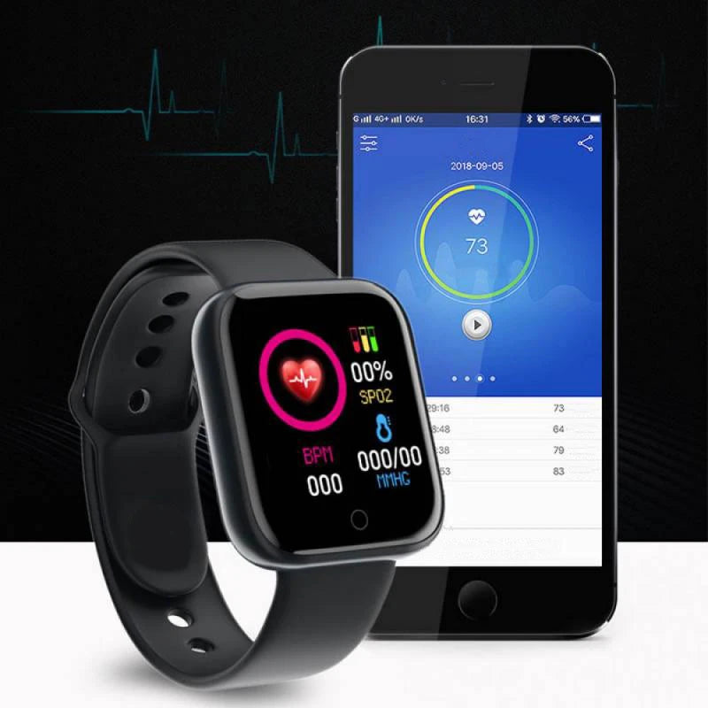 Fitness Smartwatch with Bluetooth, Health Tracker & Alarm