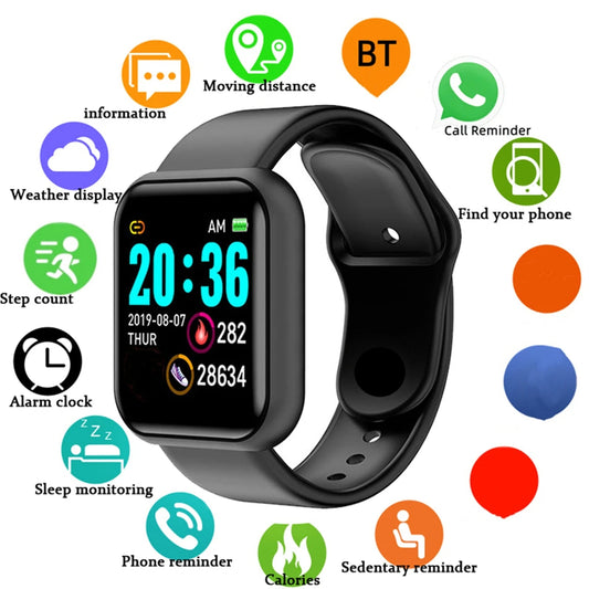 Fitness Smartwatch with Bluetooth, Health Tracker & Alarm