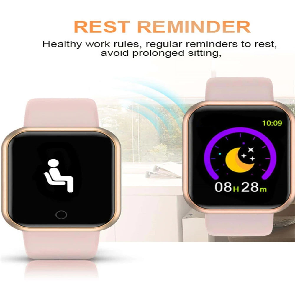 Fitness Smartwatch with Bluetooth, Health Tracker & Alarm