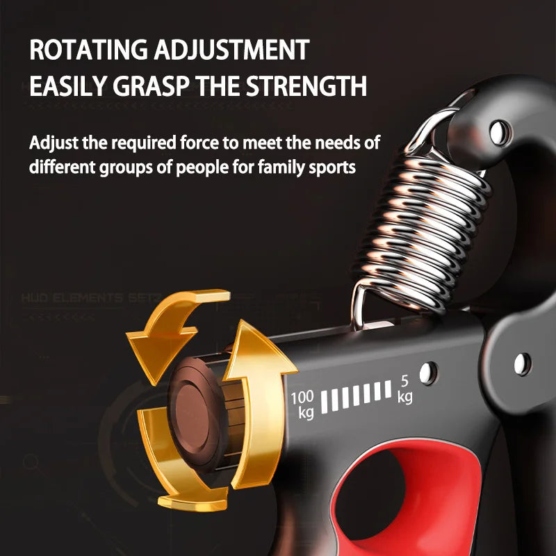 5-100kg Grip Strength Gym Wrist Expander Hand Strengthener Adjustable